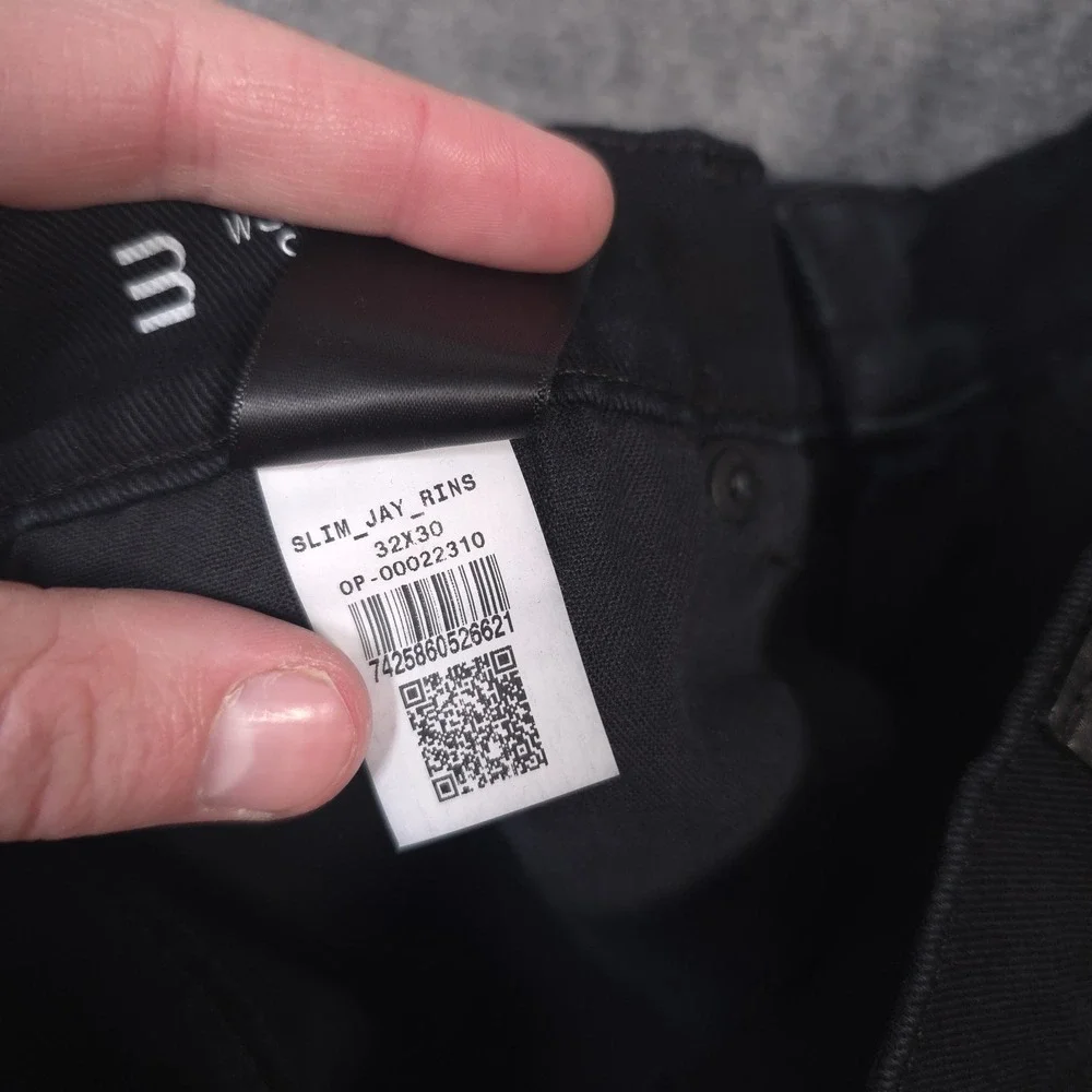 Mott & Bow Slim Jay Jeans Mens 30x27* Black Ultra Soft Stretch Denim Lightweight